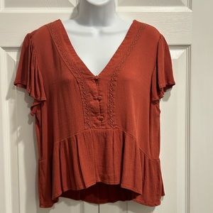 Eyeshadow Short Sleeve V Neck XL